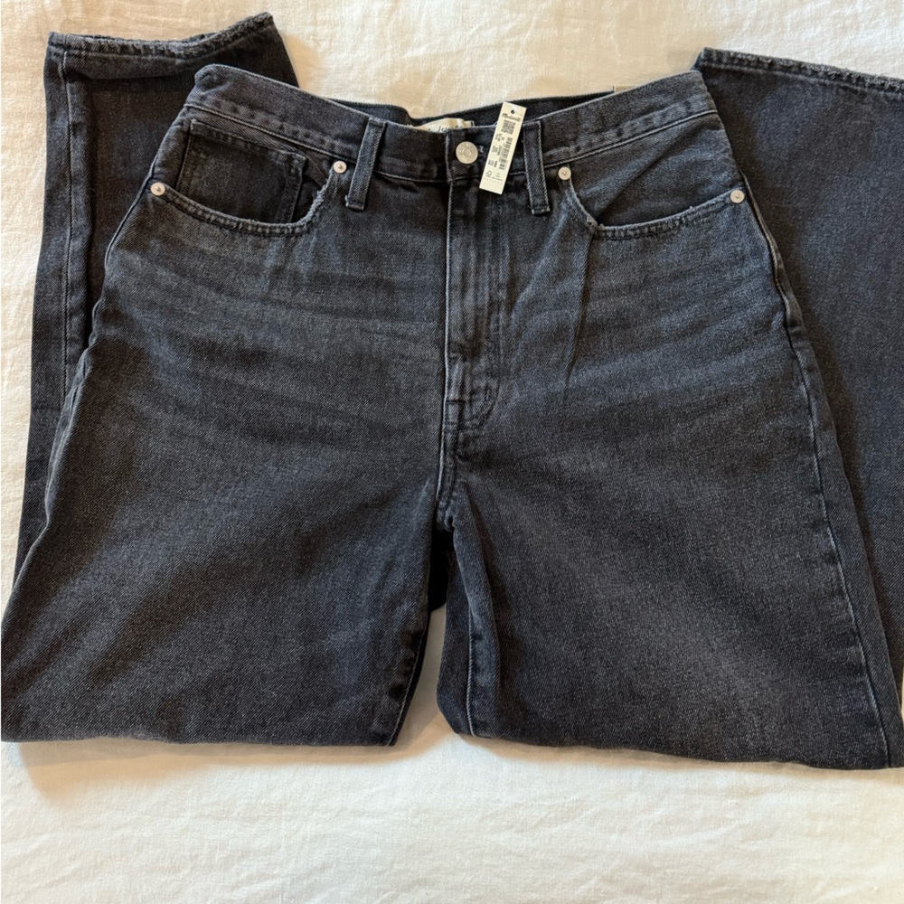 NWT Madewell Women’s Black Straight-Leg Jeans - Baggy Tapered Style - 30 waist